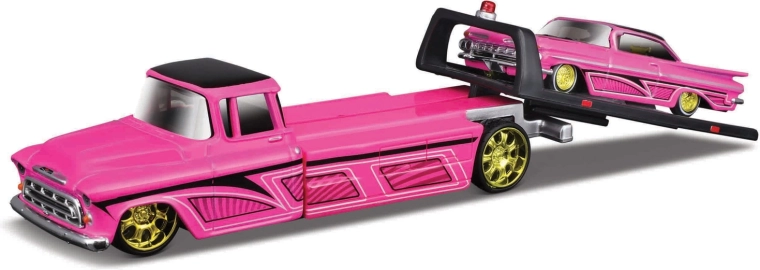 Maisto Design Elite Transport Chevrolet flatbed in Chevrolet Impala SS 1:64