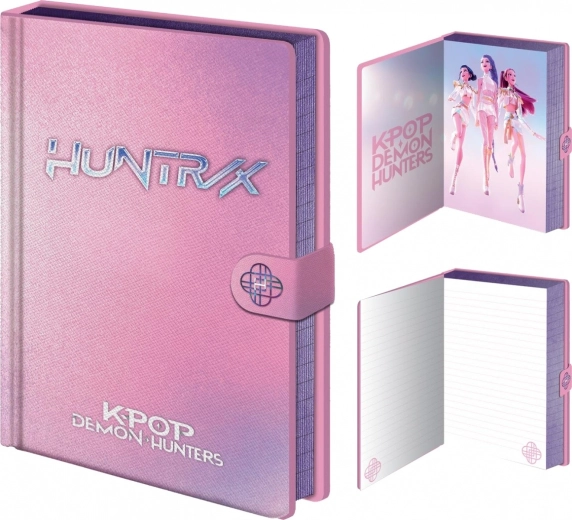 Dnevnik in zvezek A5 z zaklepom K-POP Demon Hunters