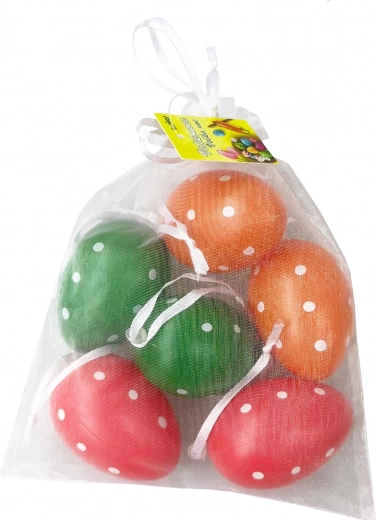 Plastična barvna dekorativna jajčka 4x6 cm