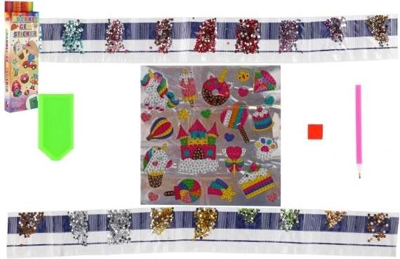 Diamantno slikanje nalepke Samorogi in sladkarije