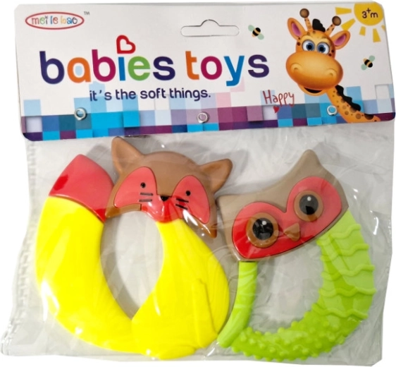 Teether Set Fox and Little Owl for Babies