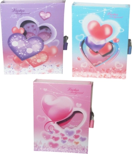 Memory book with a heart and lock - 1 piece