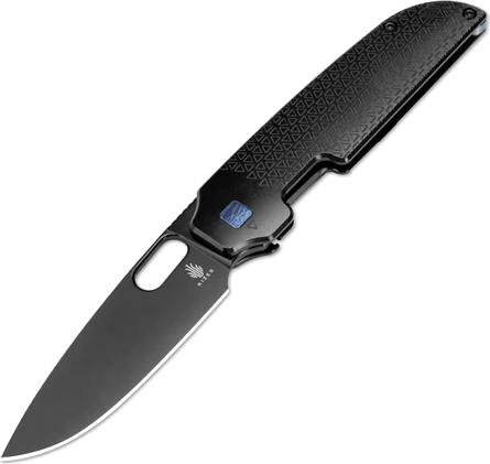 Kizer Varatas – pocket folding knife, black titanium, 8.3 cm blade