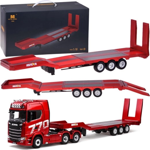 RC prikolica–platforma Huina 1502 za Scania 1501, merilo 1:18