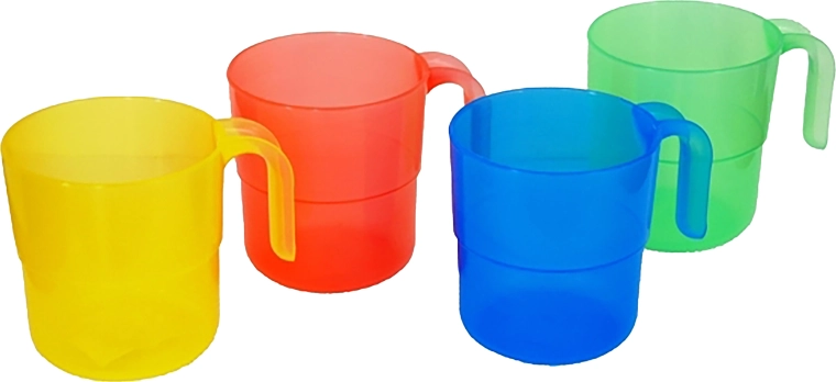 Zložljiv plastični lonček 0,33 l – mešanica barv