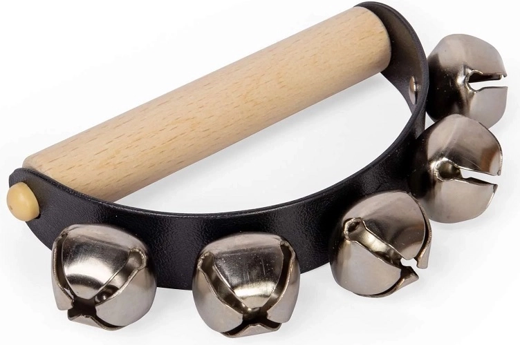 Bigjigs Toys otroške zvončke z lesnim ročajem