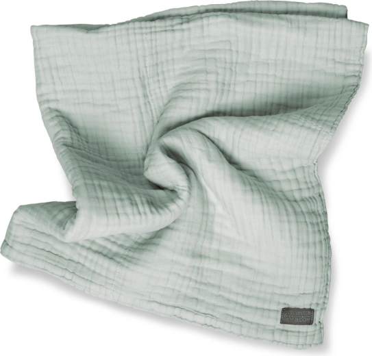 Vinter & Bloom muslinska odeja layered organic sage green