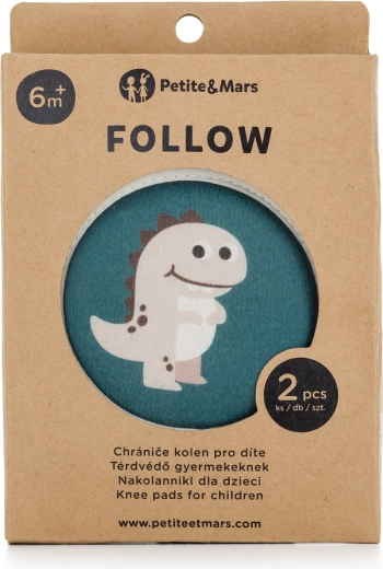 Petite&Mars elastični ščitniki za kolena za plazenje Follow Misty Green