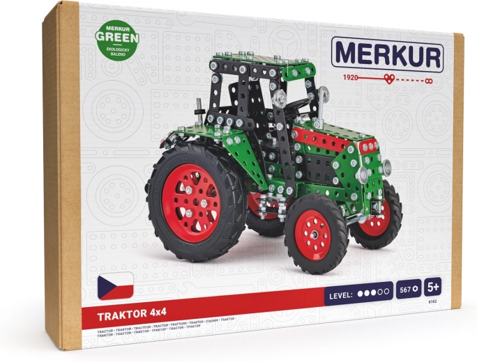 Merkur konstrukcijski set – traktor 4x4 zelen (567 kosov)