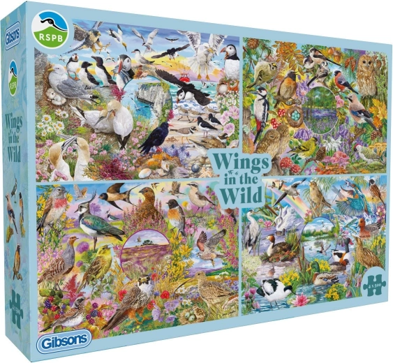 Gibsons RSPB sestavljanka Krila v divjini 4×500 kosov