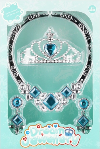 Princeskin komplet nakita za otroke z diademom in ogrlico