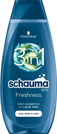 Schauma Men Freshness 3v1 moški šampon za lase, telo in obraz 400 ml