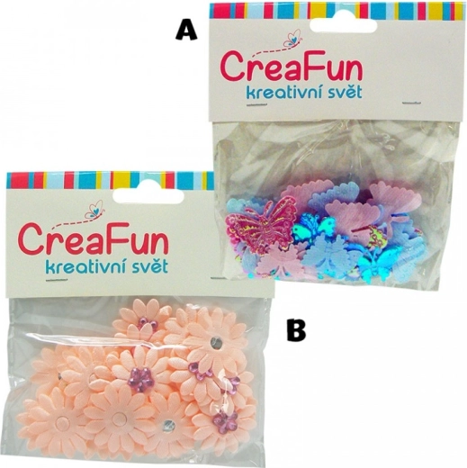 Kreativna sestavljanka Cvet in metulj, 30 kosov (24 mm)