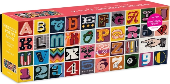 Galison panoramske sestavljanke Vezenje od A do Ž 1000 koščkov