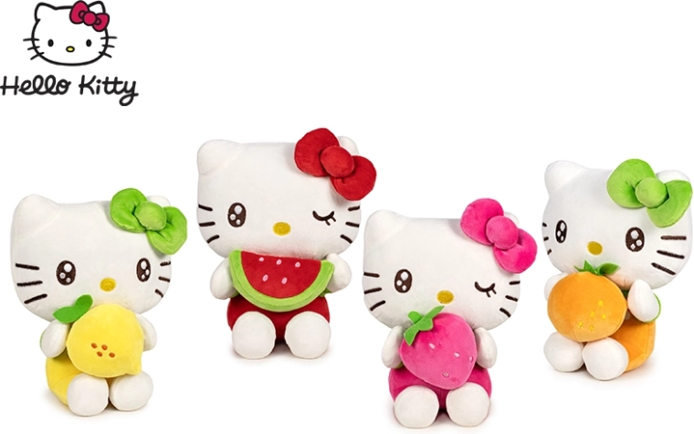 Hello Kitty plišasta figurica s sadjem 16 cm, sedeča (4 različice)
