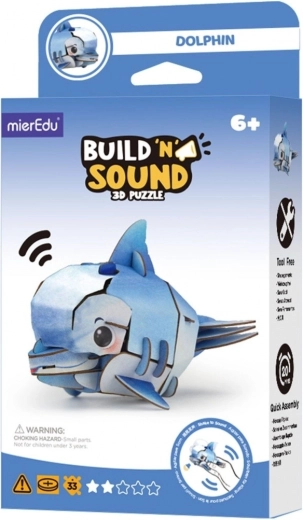 3D sestavljanka MierEdu zgradi in poslušaj – delfin