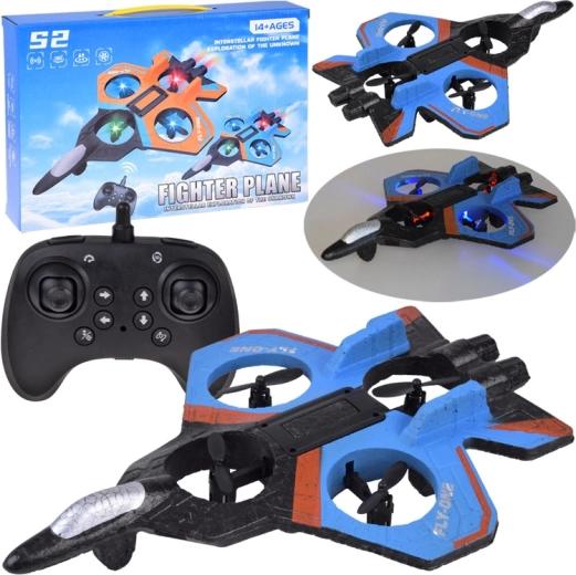 RC dron z LED osvetlitvijo in 360° obrati za začetnike