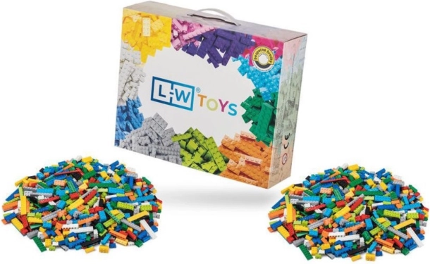 Gradbeni set L-W Toys osnovni set 2000 kosov (mešanica lahkih in težkih kock)