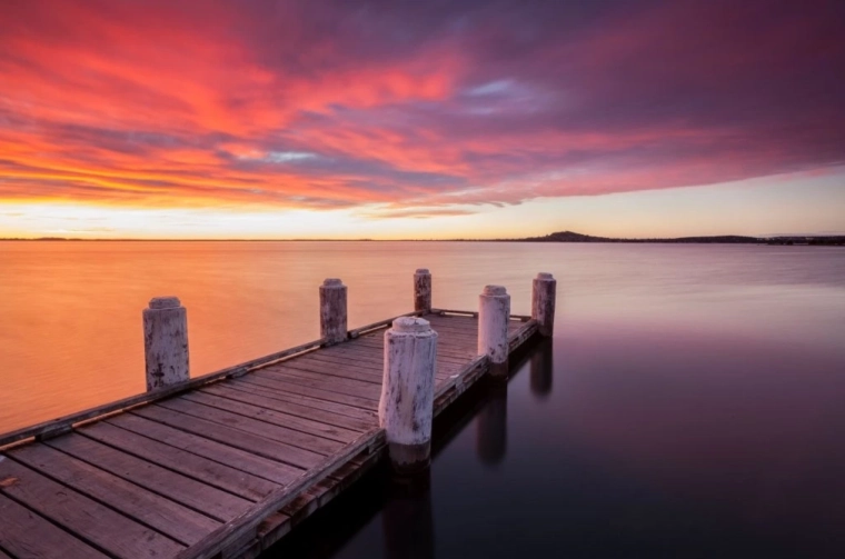 Diamantno slikanje – pomol na jezeru Illawarra 30 × 40 cm