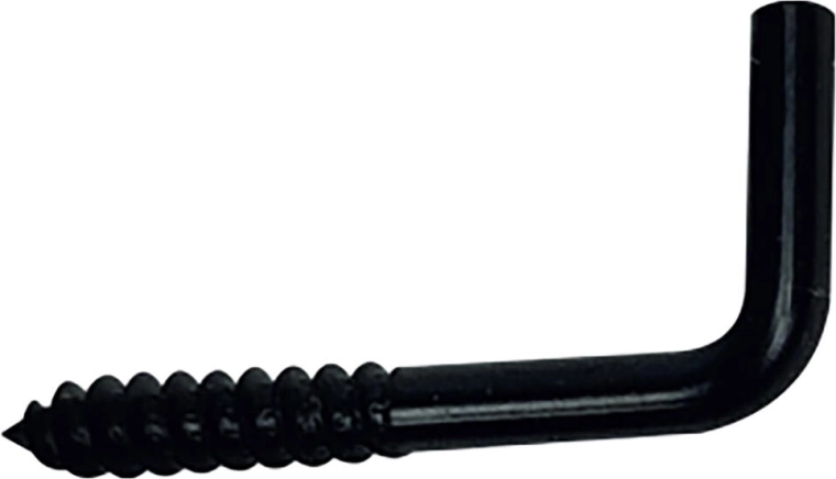 Skoba z vijakom 18 × 50 mm, črna, 5 kos