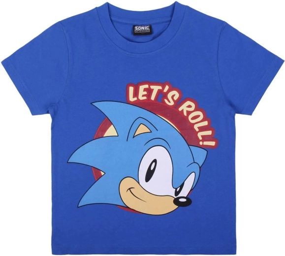 Modra bombažna majica Sonic