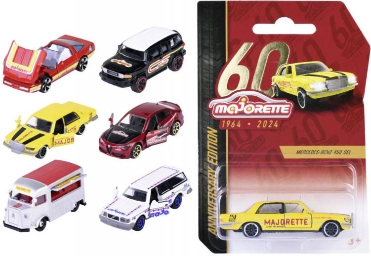 Majorette jubilejni kovinski avtomobilček 1:64 – 60 let, mešanica modelov