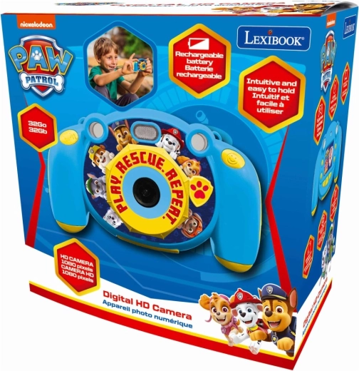 Lexibook otroška HD kamera in fotoaparat Tačke na patrulji s SD kartico 32 GB