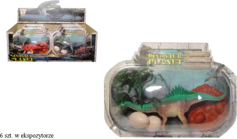 Figurica dinozavra z gnezdom in jajčki