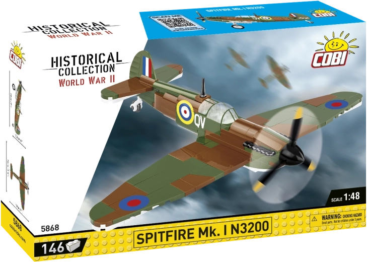 Cobi Spitfire Mk. I N3200 building set 1:48 (146 pieces)