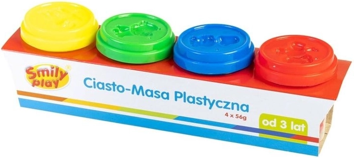 Modelirna masa v lončkih (4 barve) SmilyPlay