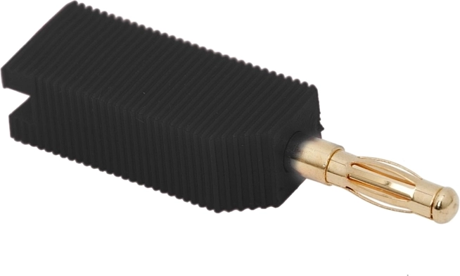 Pozlačeni bananski vtič 4 mm, črn