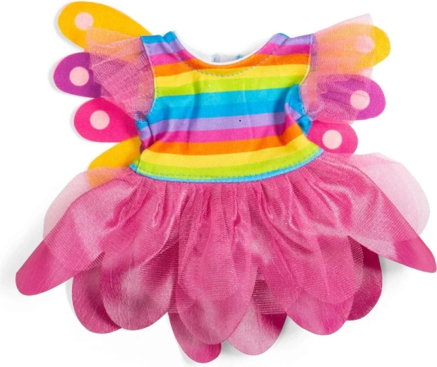 Bigjigs Toys mavrična vilinska obleka s krili za punčko 34 cm