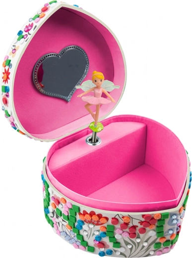 3D mozaikna glasbena skrinjica – srce