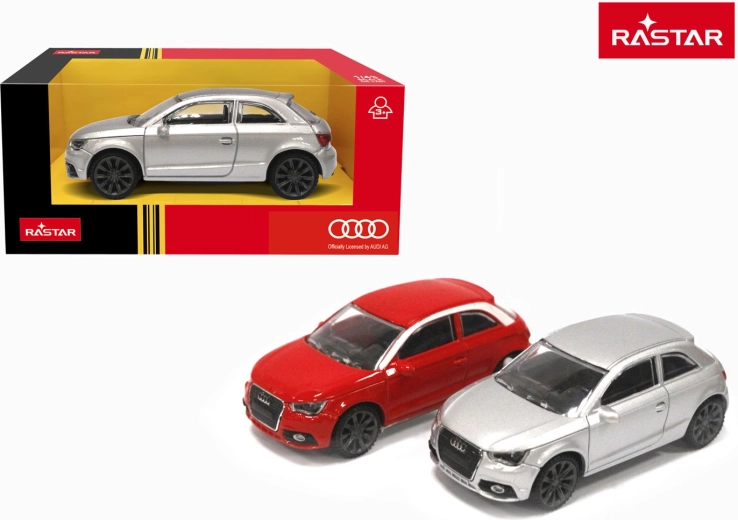 Kovinski avtomobilček Rastar Audi A1 1:43 srebrn - 1 kos