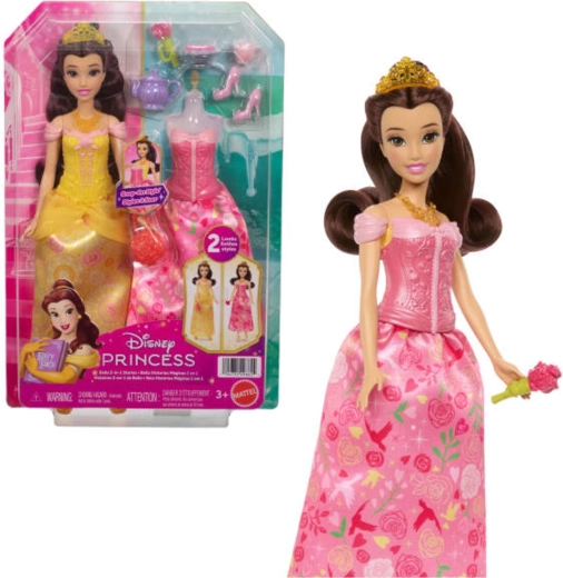 Disney Princesa Lepotica in zver – punčka Bella Zgodbe 2 v 1
