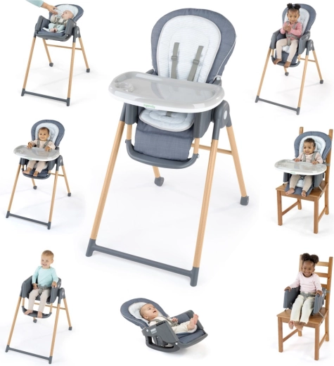 Multifunkcionalni jedilni stolček 7v1 Ingenuity Proper Positioner Chambray