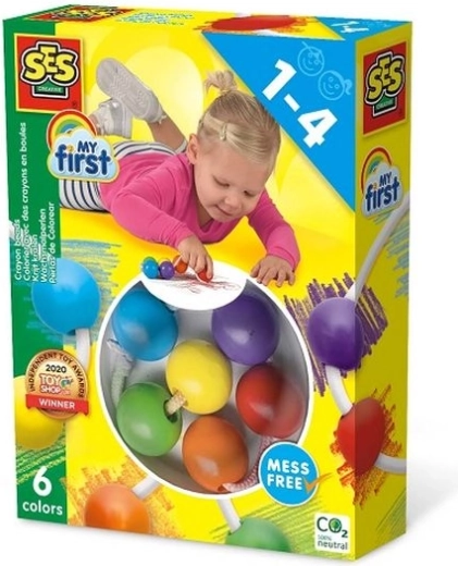 SES Creative Moje prve kroglične voščenke (6 barv)