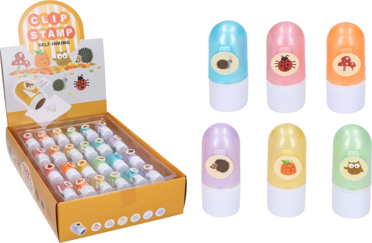 Samotiskalno žigalo s sponko – mešanica živalic in motivov