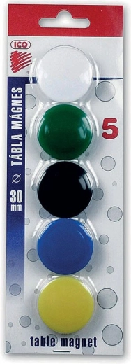 Magneti 30 mm, 5 kosov – barvni miks