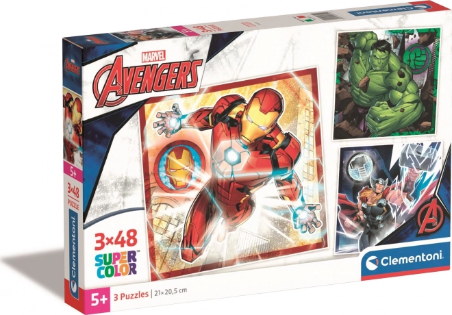 set sestavljank 3×48 koščkov MARVEL AVENGERS CLEMENTONI