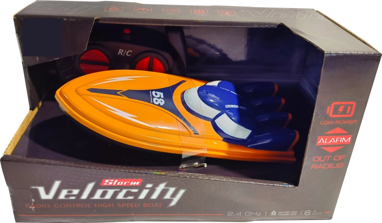 R/C Racing Boat Velocity 1:16 2.4 GHz Orange