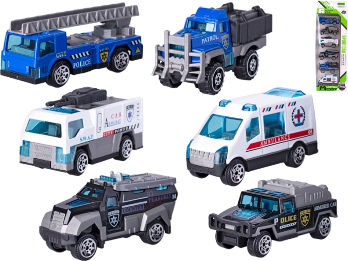 Kovinski policijski avtomobili 7 cm – 6 kosov