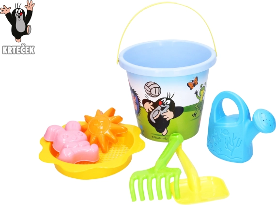 Komplet za pesek Krtek velik 3,5 l modra