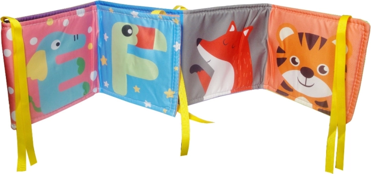 Mehka šumeča knjižica za otroke s črkami in živalicami