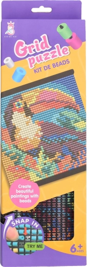 Bead mosaic toucan 31 × 32.5 cm