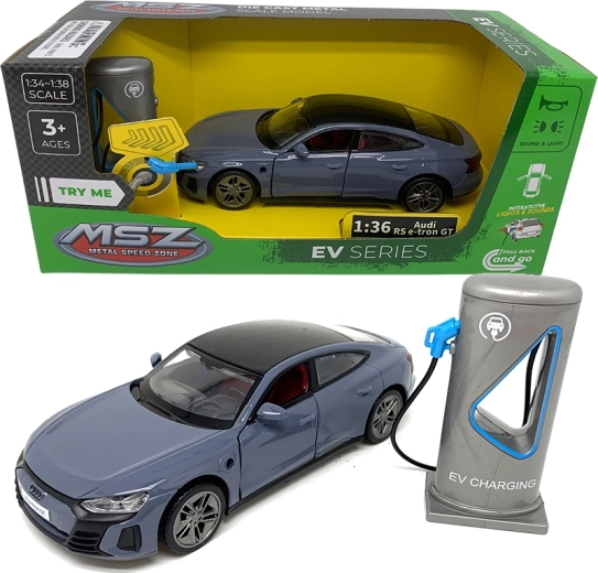 Kovinski model avtomobila 1:36 Audi e-tron GT s svetlobnimi in zvočnimi učinki
