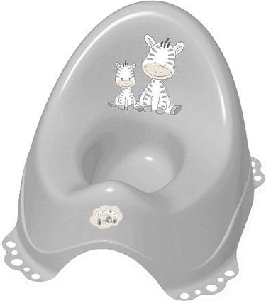 Maltex nočni kahlića s proti zdrsom in glasbo Zebra, siva