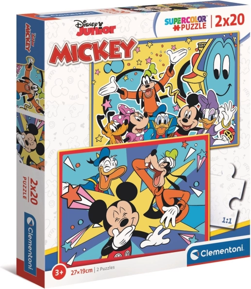Clementoni puzzle Mickey in prijatelji 2x20 delov