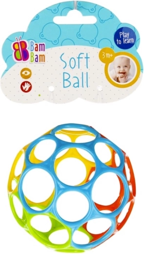 Bam Bam barvasta gumijasta žogica