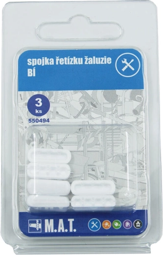 Spojka verige za žaluzije, bela (3 kosi)